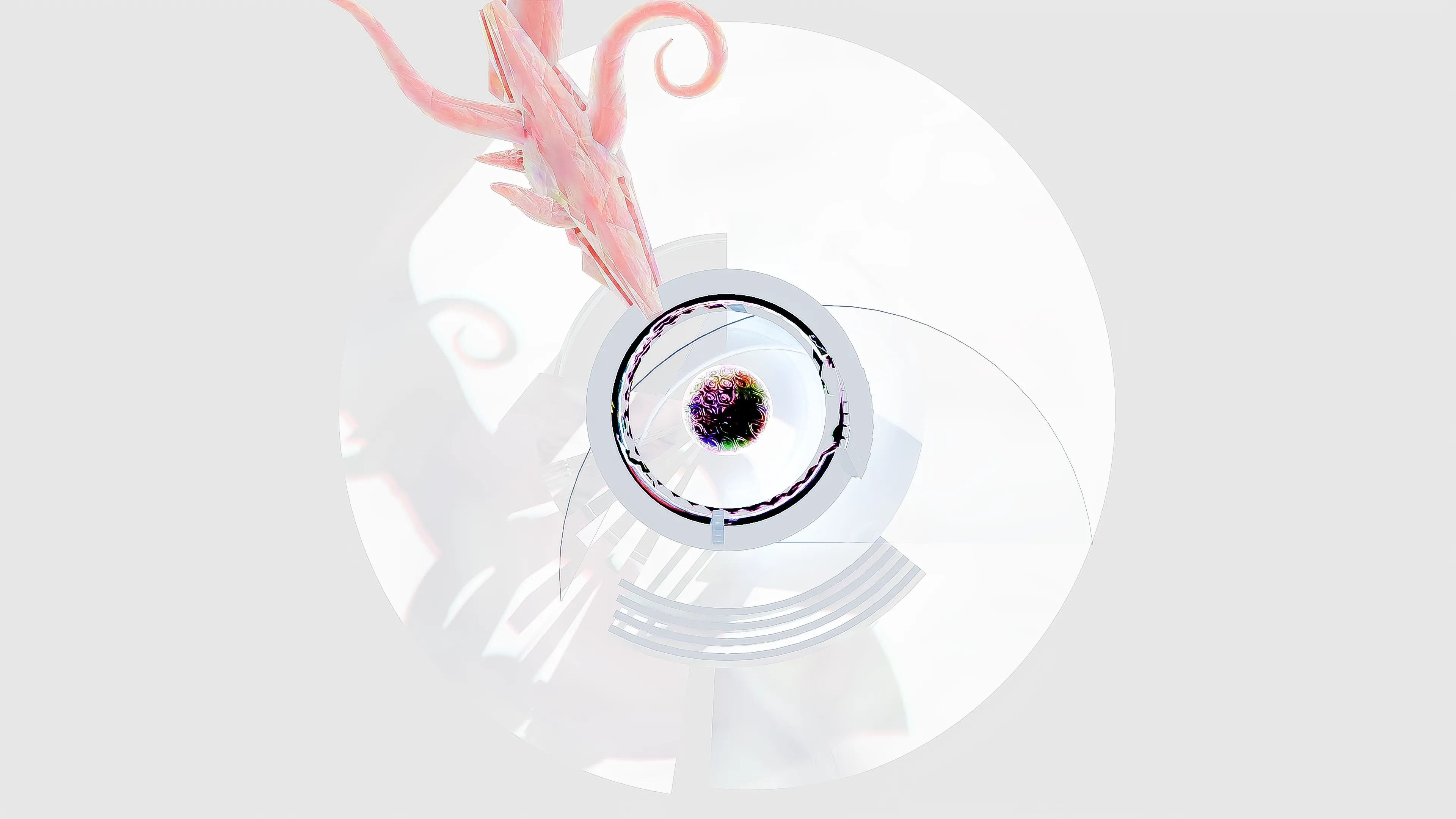 3D art - top-down spiral render
